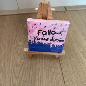 Schilderijtje op ezel - Jane's Creaties